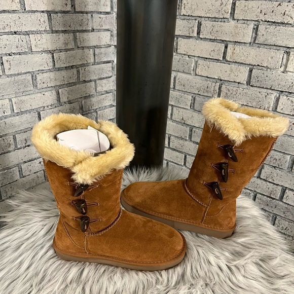 Style & Co Suede Boots With Faux-Fur Cuffs NEW - Picture 14 of 15